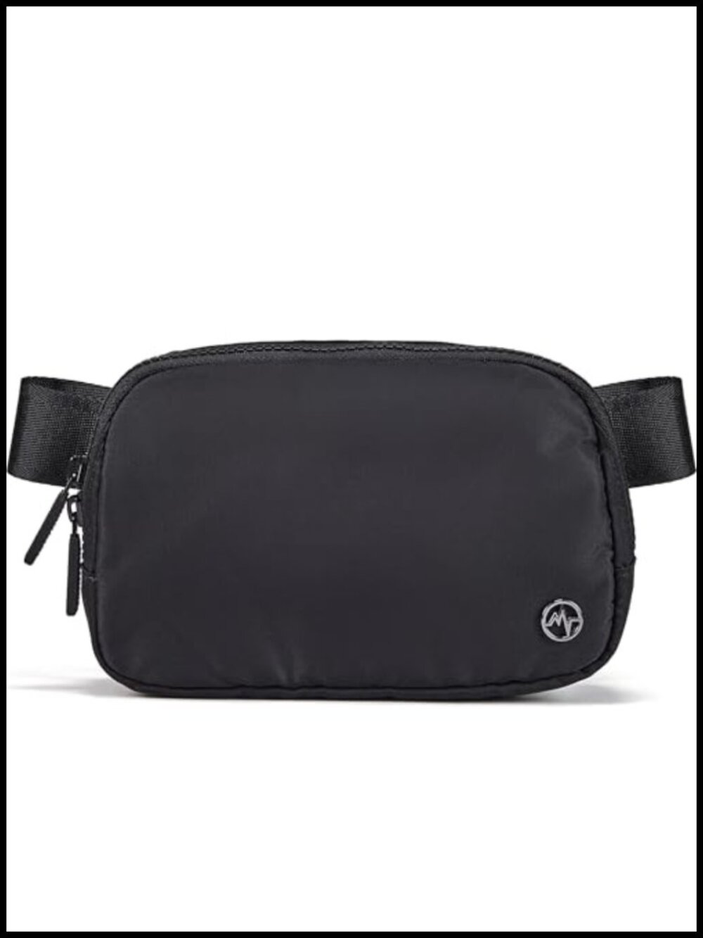 Two Way Zipper Nylon Fanny Pack Water Repellent Crossbody Belt Bag